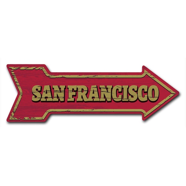 San Francisco Arrow Decal Funny Home Decor 36in Wide